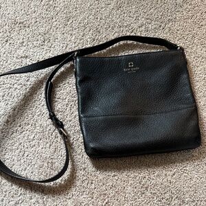 Kate Spade Black Pebbled Messenger Bag